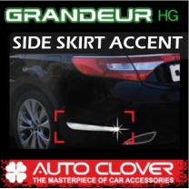 [AUTO CLOVER] Hyundai 5G Grandeur HG - Side Skirt Accent Chrome Molding Set (B760)