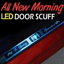 [ARTX] KIA All New Morning - Luxury Generation Chrome LED Door Sill Scuff Plates Set