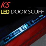 Накладки на пороги LED (ХРОМ) Luxury Generation  - KIA K5 (ARTX)