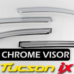 [KYOUNG DONG] Hyundai (New) Tucson iX - Chrome Window Visor Set (K-711)