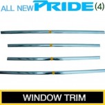 [KUMCHANG] KIA All New Pride - Real Stainless Steel Window Trim Molding