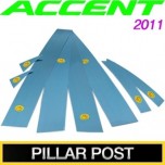 [KUMCHANG] Hyundai New Accent - Real Stainless Steel Pillar Post / 8PCS