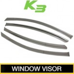 [KUMCHANG] KIA K3 - Real Stainless Steel Window Visor Set
