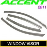 [KUMCHANG] Hyundai New Accent - Real Stainless Steel Window Visor Set