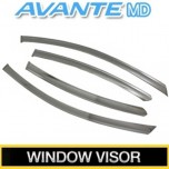 [KUMCHANG] Hyundai Avante MD - Real Stainless Steel Window Visor Set