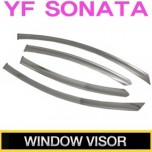 [KUMCHANG] Hyundai YF Sonata - Real Stainless Steel Window Visor Set