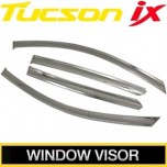 Дефлекторы боковых окон (нерж.сталь) - Hyundai Tucson iX (KUMCHANG)