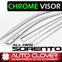 [AUTO CLOVER] KIA All New Sorento UM - Chrome Door Visor Set (D601)
