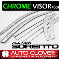 [AUTO CLOVER] KIA All New Sorento UM - Chrome Door Visor Set (D600)