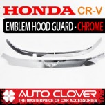 Дефлектор капота с логотипом D511 (ХРОМ) - Honda CR-V (AUTO CLOVER)