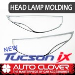 [AUTO CLOVER] Hyundai New Tucson ix - Head Lamp Chrome Molding Set (C486)