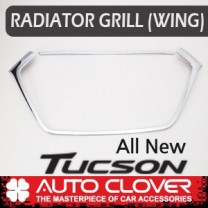 Молдинг решетки радиатора Wing C748 (ХРОМ) - Hyundai Tucson TL (AUTO CLOVER)