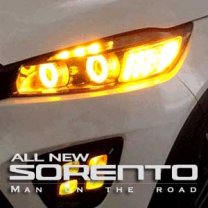 LED-модули ресничек ДХО 2-Way с иллюминацией - KIA All New Sorento UM (EXLED)