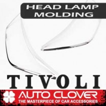 Молдинг передних фонарей D822 (ХРОМ) - SsangYong Tivoli (AUTO CLOVER)