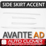 Акценты боковых юбок C247 (ХРОМ) - Hyundai Avante AD (AUTO CLOVER)