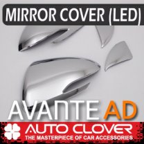 [AUTO CLOVER] Hyundai Avante AD - Side Mirror Chrome Molding Set (D834) - LED Type