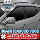 [AUTO CLOVER] Hyundai Santa Fe DM - Black Diamond Visor Set (D954)