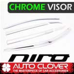 [AUTO CLOVER] KIA Niro - Chrome Door Visor Set (D673)