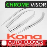 [AUTO CLOVER] Hyundai Kona - Chrome Door Visor Set (D711)