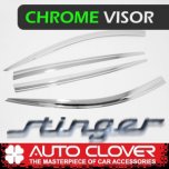 [AUTO CLOVER] KIA Stinger - Chrome Door Visor Set (D714)