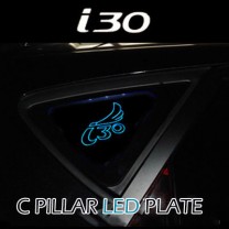 Накладки на задние стойки LED - Hyundai i30 (NOBLE STYLE)