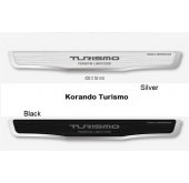 [DXSOAUTO] Korando Turismo - AL Hairline Clean Door Sill Scuff Plates Set