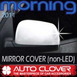 [AUTO CLOVER] KIA All New Morning - Side Mirror Chrome Molding Set (B725) - Non-LED Type