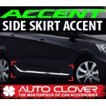 [AUTO CLOVER] Hyundai New Accent - Side Skirt Accent Chrome Molding Set (B755)