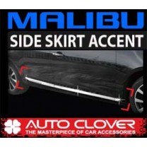 Акценты боковых юбок B761 (ХРОМ) - Chevrolet Malibu (AUTO CLOVER)