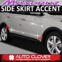 [AUTO CLOVER] Hyundai Maxcruz - Side Skirt Accent Chrome Molding Set (B769)