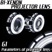 [AUTO LAMP] Bi-Xenon Projection Type Double Angel Eyes CCFL Lens DIY Kit