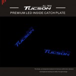 [CHANGE UP] Hyundai All New Tucson - Black Metal Premium LED Inside Door Catch Plates Set
