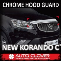 [AUTO CLOVER] SsangYong Korando C - Chrome Hood Guard Molding Set (B522)