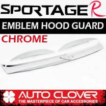 [AUTO CLOVER] KIA Sportage R - Emblem Hood Guard Chrome Molding (D501)
