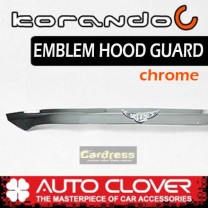 [AUTO CLOVER] SsangYong Korando C - Emblem Hood Guard Chrome Molding (D514)