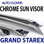 Дефлекторы боковых окон A208 (ХРОМ) - Hyundai Grand Starex (AUTO CLOVER)