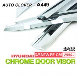 Дефлекторы боковых окон A449 (ХРОМ) - Hyundai Santa Fe CM / The Style (AUTO CLOVER)