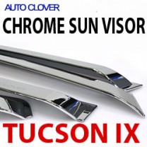 Дефлекторы боковых окон A472 (ХРОМ) - Hyundai Tucson iX (AUTO CLOVER)
