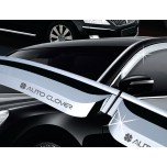 Дефлекторы боковых окон A495 (ХРОМ) - Hyundai New Accent Wit (AUTO CLOVER)