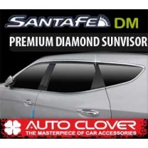 Дефлекторы боковых окон C005 Premium Diamond - Hyundai Santa Fe DM (AUTO CLOVER)