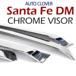 Дефлекторы боковых окон C504 (ХРОМ) - Hyundai Santa Fe DM (AUTO CLOVER)