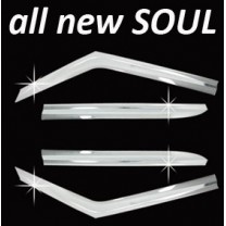 [AUTO CLOVER] KIA All New Soul - Chrome Door Visor Set (C543)