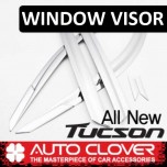 [AUTO CLOVER] Hyundai Tucson TL - Chrome Door Visor Set (D622)