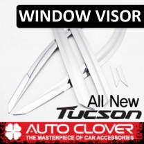 Дефлекторы боковых окон D622 (ХРОМ) - Hyundai Tucson TL (AUTO CLOVER)