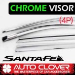 [AUTO CLOVER] Hyundai Santa Fe The Prime - Chrome Door Visor Set (D632)