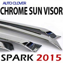 Дефлекторы боковых окон D635 (ХРОМ) - Chevrolet Spark 2015 (AUTO CLOVER)