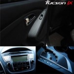 [ARTX] Hyundai Tucson ix​ - Carbon Fabric Decal Stickers (Center fascia, ducts, gear panel, window switches)