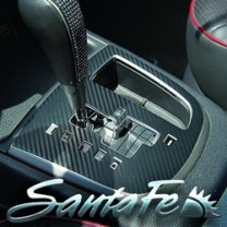 [ARTX] Hyundai Santa Fe CM - Carbon Fabric Gear Panel & Gear Knob Decal Stickers