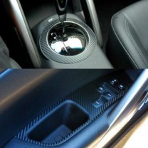 [ARTX] Hyundai Veloster - Carbon Fabric Decal Stickers (window switches, gear panel, ducts)