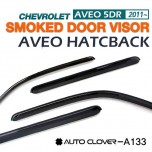 [AUTO CLOVER] Chevrolet Aveo Hatchback - Smoked Door Visor Set (A133)